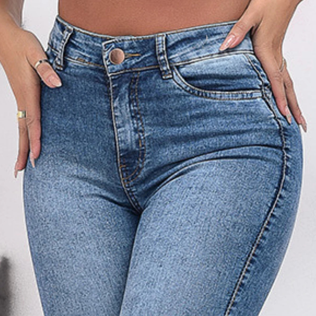 Women's High Waist Skinny Jeans