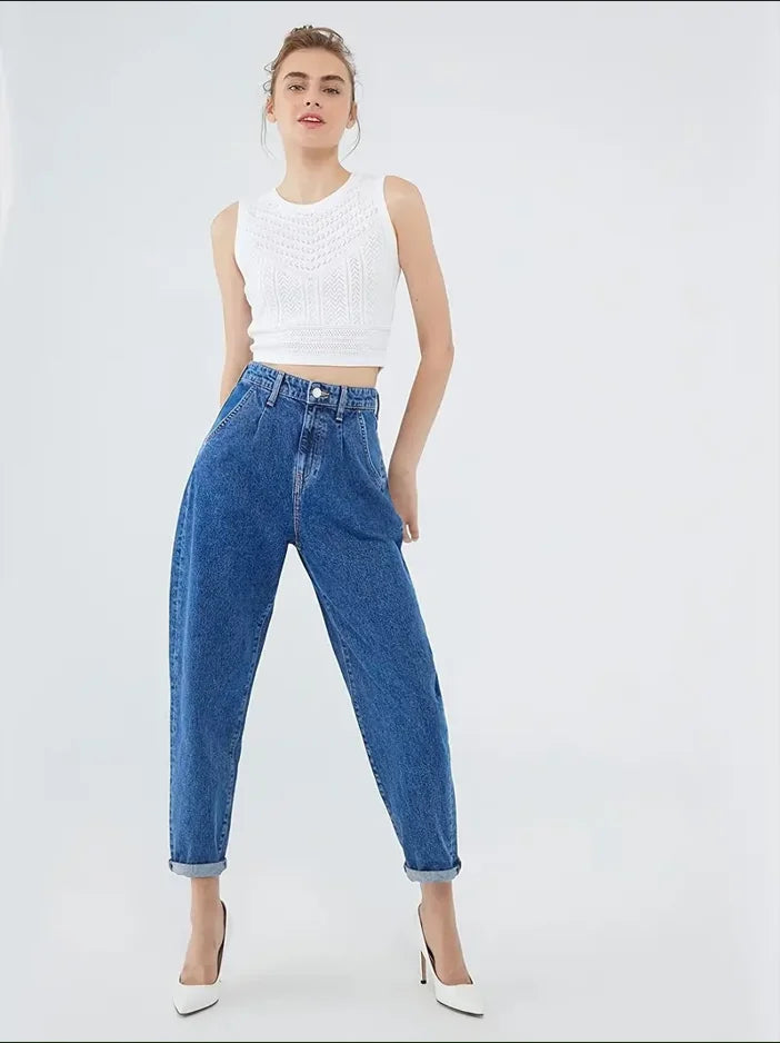 High Waist Straight Jeans