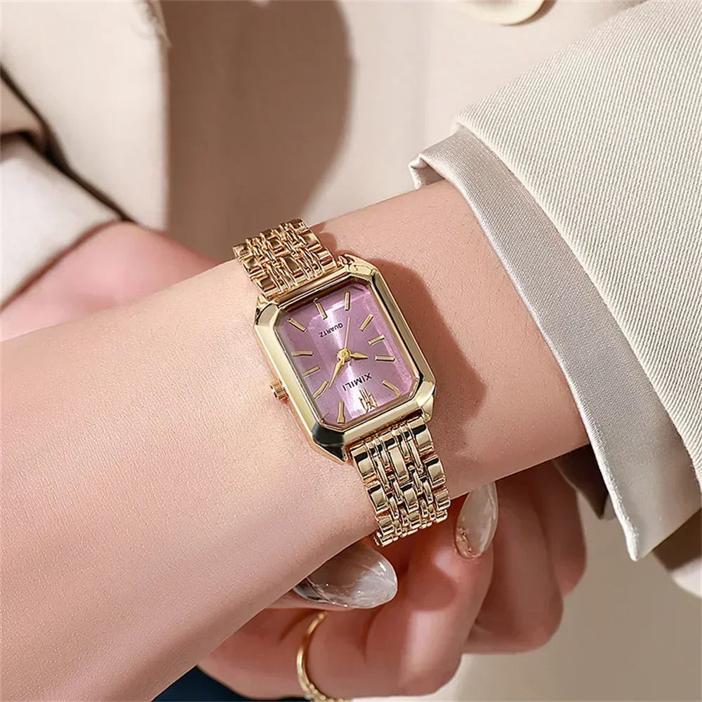 Women Watch Light Luxury Brand Stainless Steel Ladies Business Watches Female Student Fashion Quartz Wristwatches