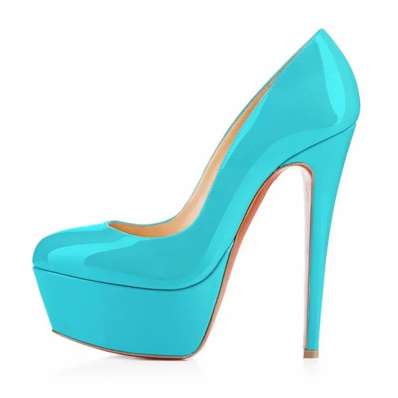 Sexy 14cm Platform Round Toe Men Pumps Extremely High Heels Shoes Stiletto Nighclub Unisex Customize Color Shoes Crossdresser