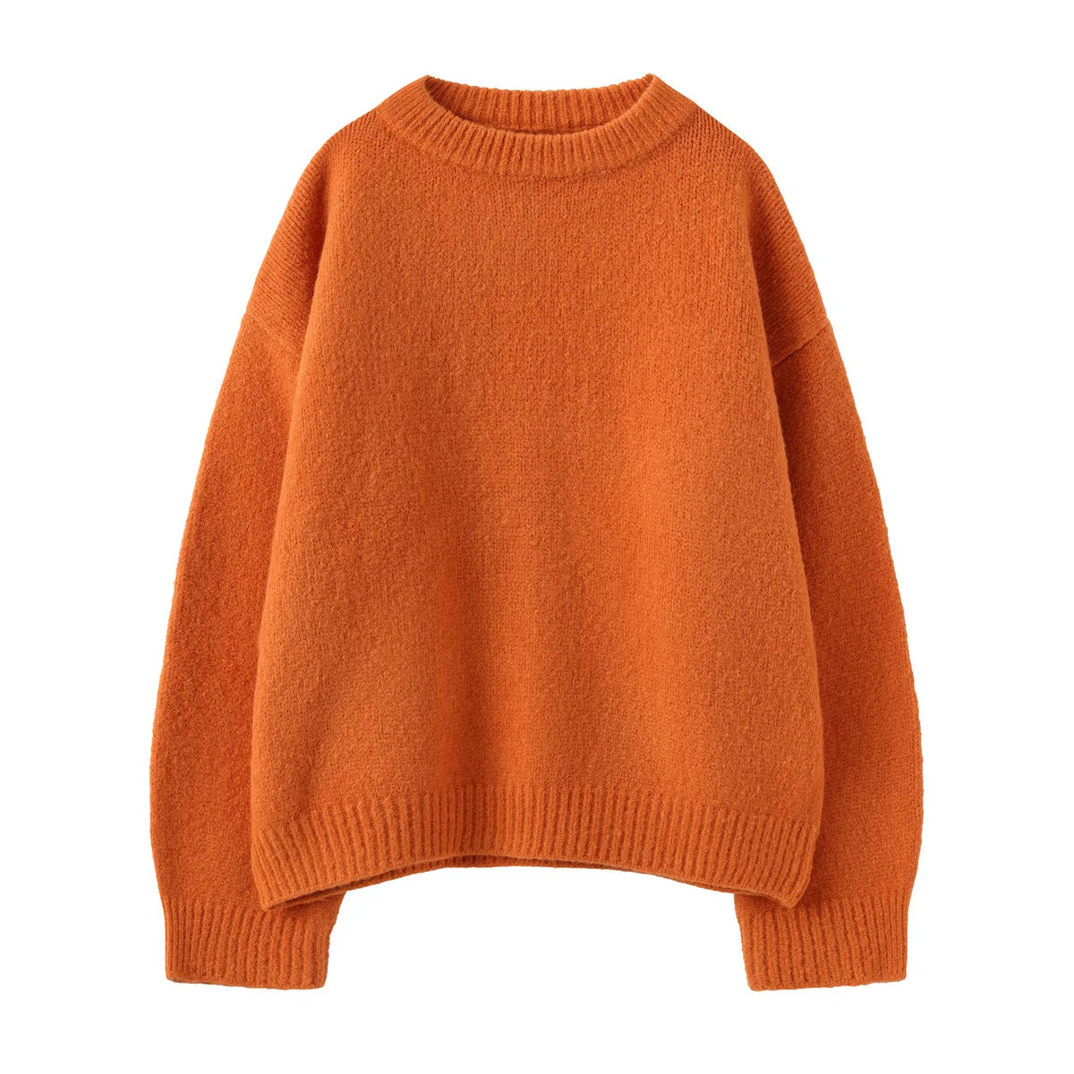 Oversized Green Mohair Sweater Crewneck Chunky Vintage Y2K Fuzzy Warm Cute Pullovers Autumn Winter Jumper