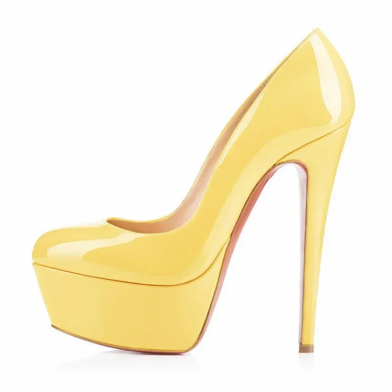 Sexy 14cm Platform Round Toe Men Pumps Extremely High Heels Shoes Stiletto Nighclub Unisex Customize Color Shoes Crossdresser