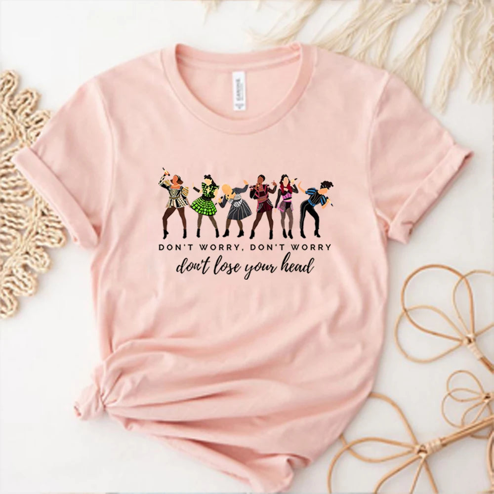 Six The Musical Lyrics T-Shirt Retro One of A Kind Shirt No Category Tshirt Six Musical Tee Unisex Short Sleeves Tops