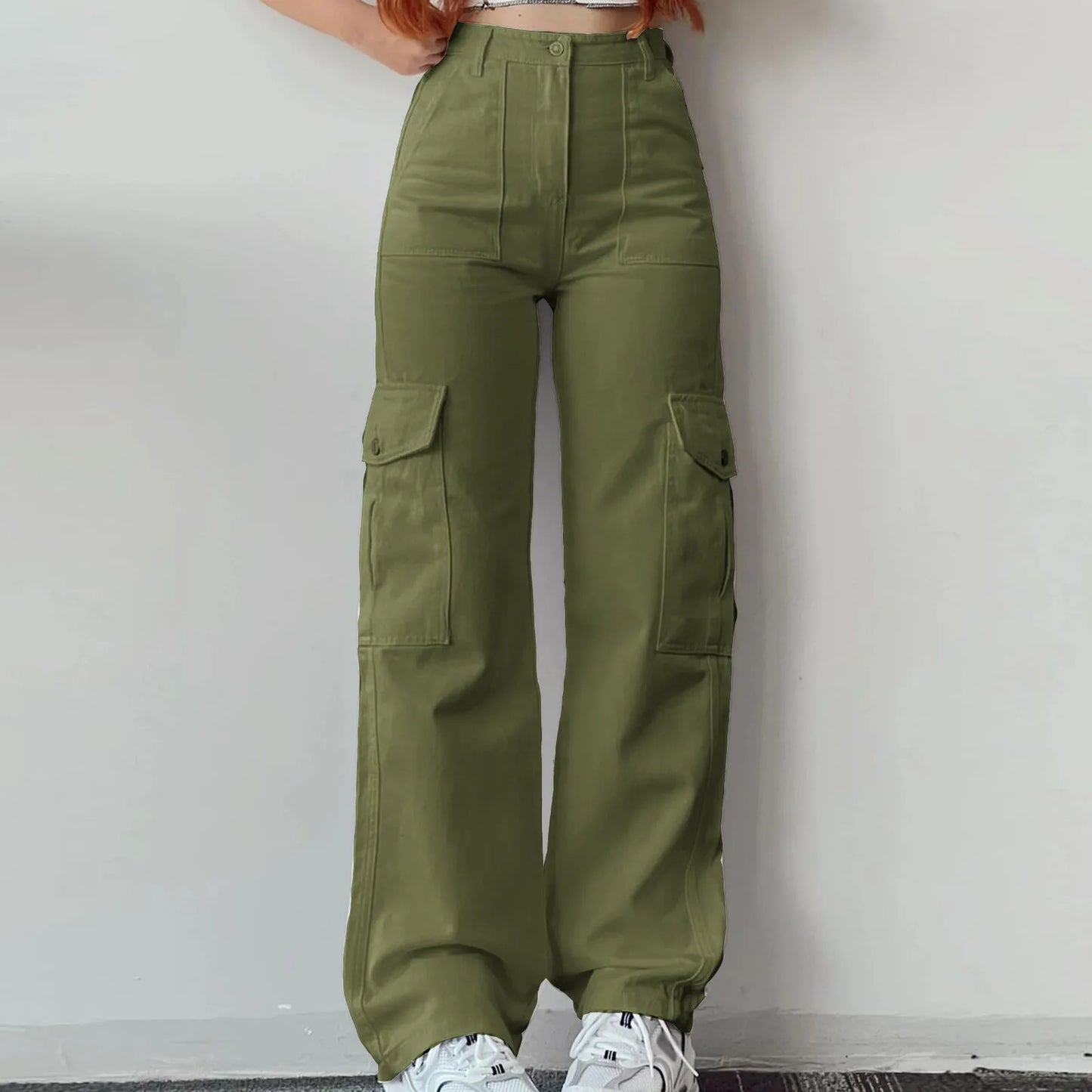 Women'S Casual Pants Wear Multi Waist Three Pocket Trousers Waist Cargo Pants Vintage Oversized Joggers Harajuku Streetwear  바지