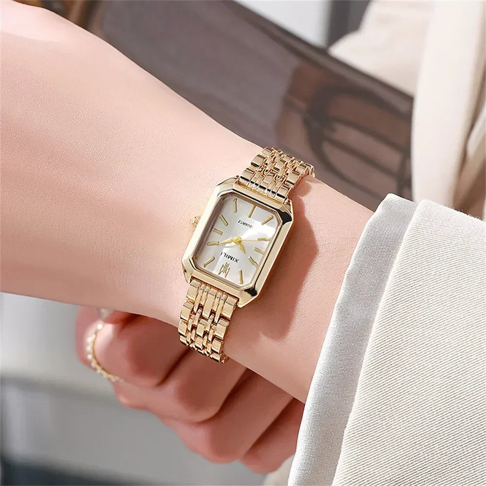 Women Watch Light Luxury Brand Stainless Steel Ladies Business Watches Female Student Fashion Quartz Wristwatches