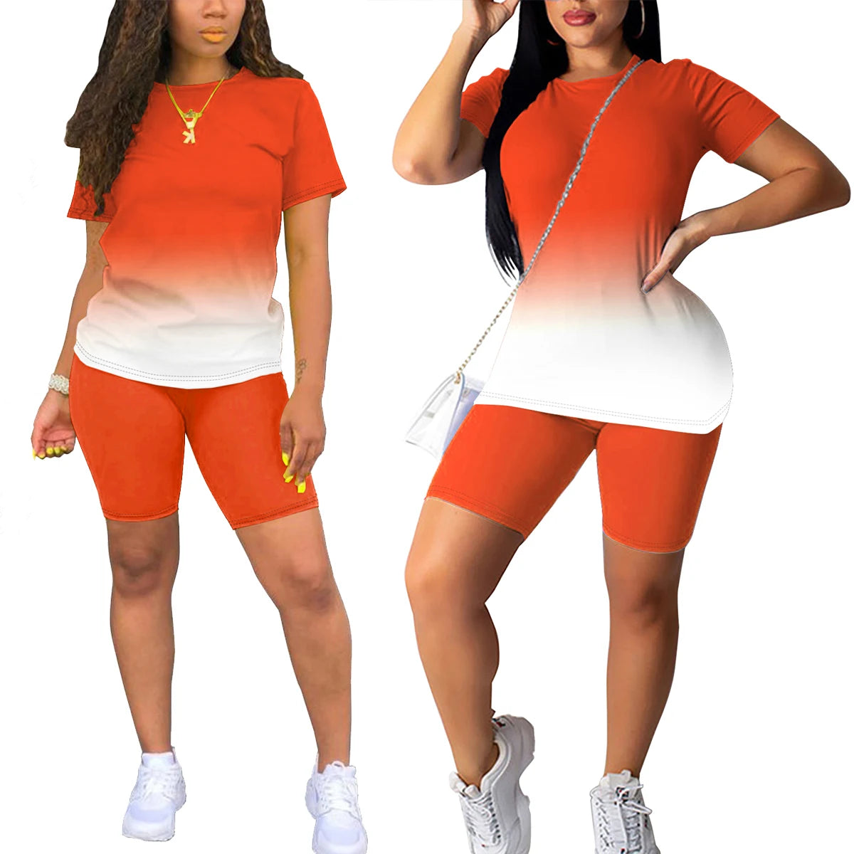 Two Piece Outfits for Women Summer Short Set 2 Piece Outfits Jogger Track Suits Sweatsuits for Women Short Sleeve