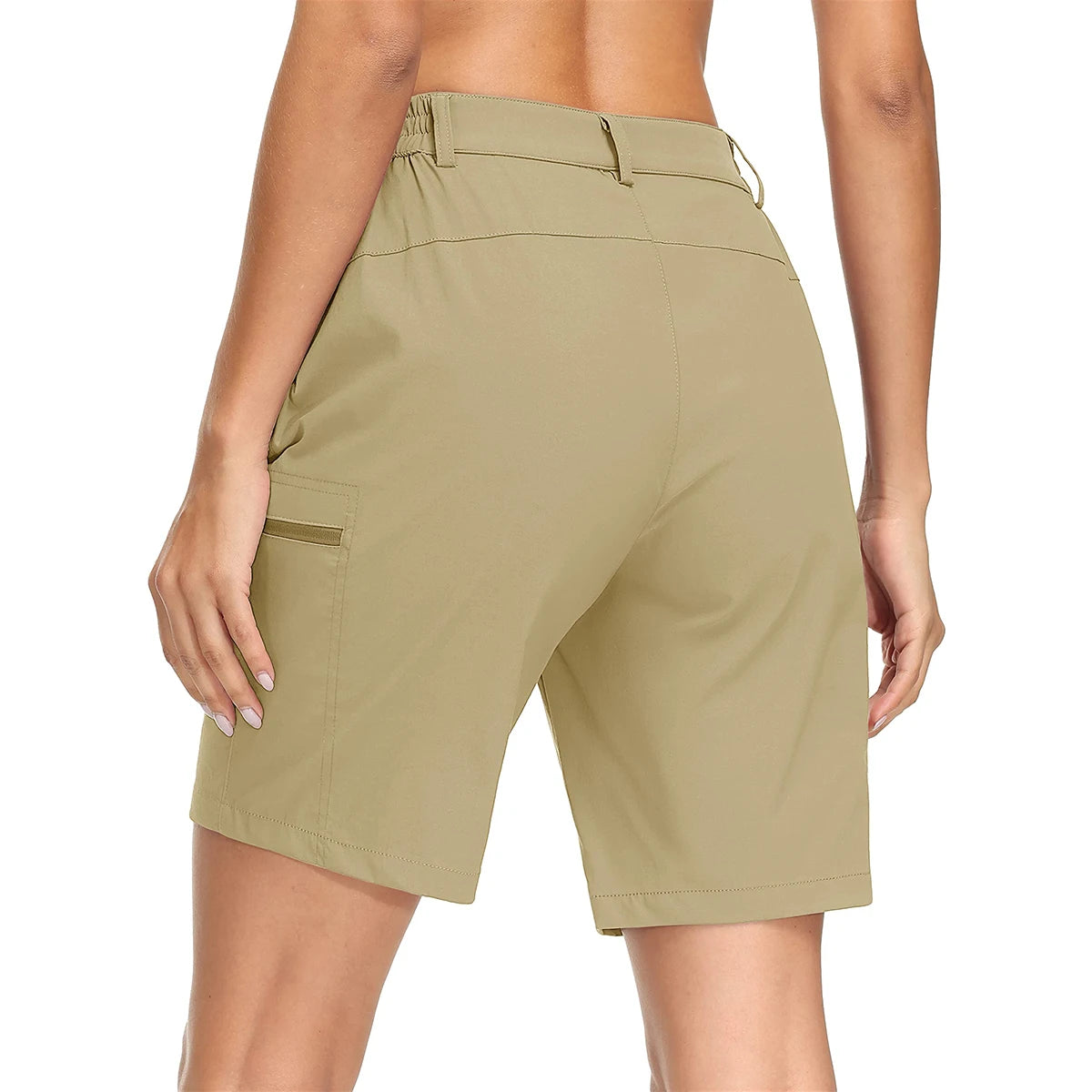 MAGCOMSEN Women's Straight Shorts 4 Pockets Waterproof Quick Dry Lightweight Hiking Travel Summer Everyday Female Shorts