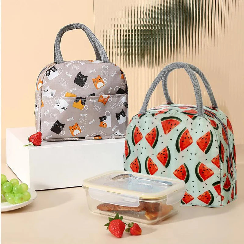 Lunch Bag Handle Insulation Cooler Bag for Women Kid Lunch Box Picnic Travel Portable Food Storage Breakfast Thermal Food Bag