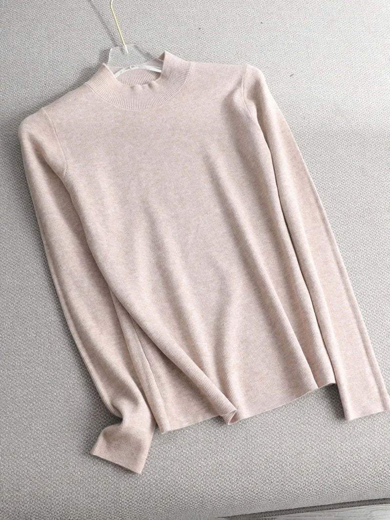 Basic Turtleneck Slim Sweater Pullover Women Autumn winter Casual long Sleeve Sweater For women Female Chic Jumpers top