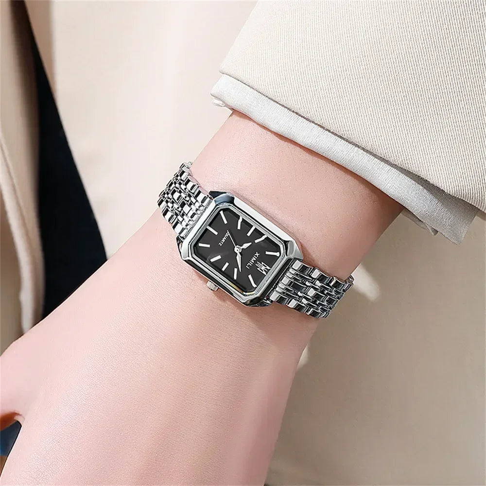 Women Watch Light Luxury Brand Stainless Steel Ladies Business Watches Female Student Fashion Quartz Wristwatches