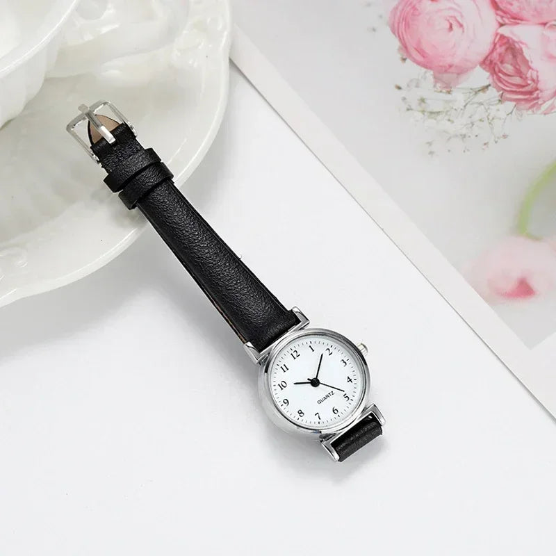 Hight Quality Brand Quartz Watch Ladies Fashion Small Dial Casual Watch Leather Strap Wristwatch for Women Relojes Para Mujer