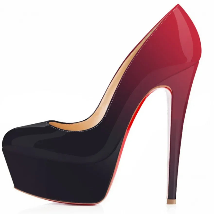 Sexy 14cm Platform Round Toe Men Pumps Extremely High Heels Shoes Stiletto Nighclub Unisex Customize Color Shoes Crossdresser