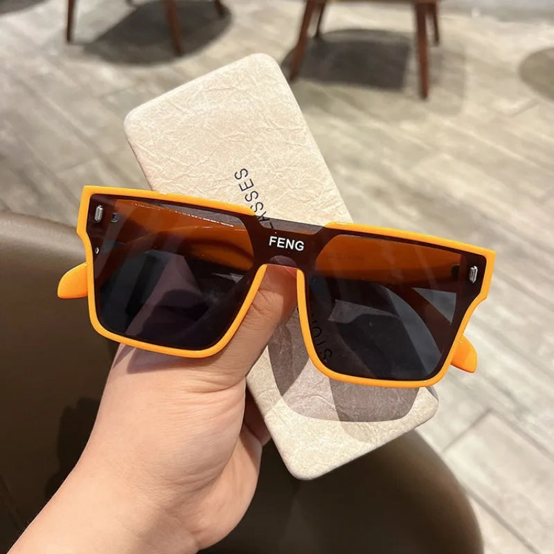 Lunettes de soleil tendance pour femmes, surdimensionnées, dégradées, en plastique, vintage, marque de créateur, lunettes de soleil pour femmes, lunettes Uv400