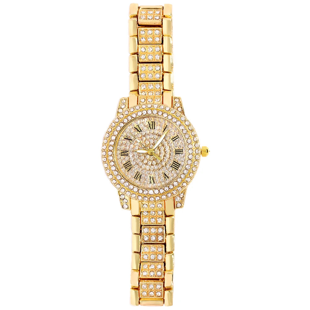 Montres à la mode entièrement glacées pour hommes et femmes, montre carrée en acier inoxydable, strass de luxe, montre à quartz carrée, cadeau de fête Hip Hop