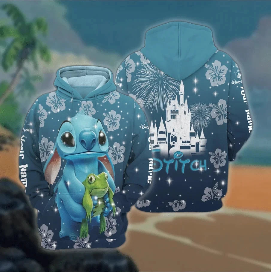 Sweat à capuche Disney Stitch Galaxy imprimé en 3D, cadeau pour un ami, sweat à capuche Stitch et Lilo