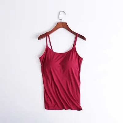 Débardeur sexy pour femme, caraco avec coussinet de poitrine, soutien-gorge bustier, bralette, haut de couleur unie, soutien-gorge intégré, caraco rembourré, débardeurs pour dames