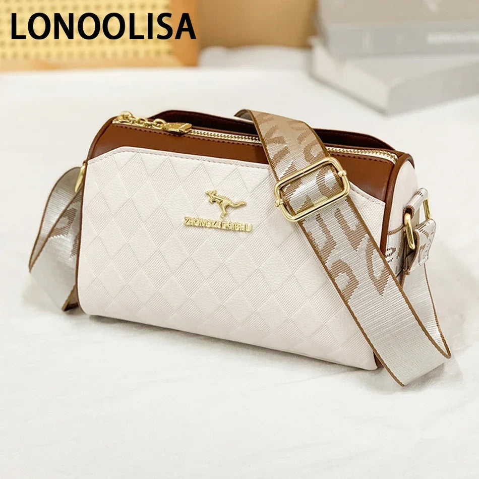 Luxury High Quality Women Messenger Bag Famous Designer Lady Shoulder Bags Fashionable Checkered Trendy Crossbody Sac A Main