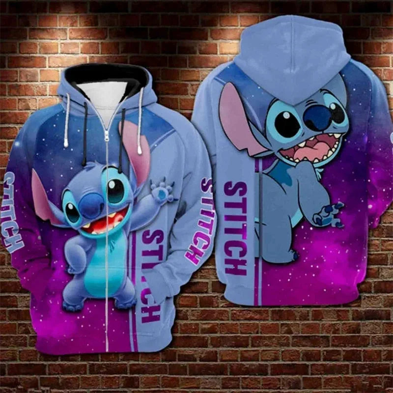 Sweat à capuche Disney Stitch Galaxy imprimé en 3D, cadeau pour un ami, sweat à capuche Stitch et Lilo