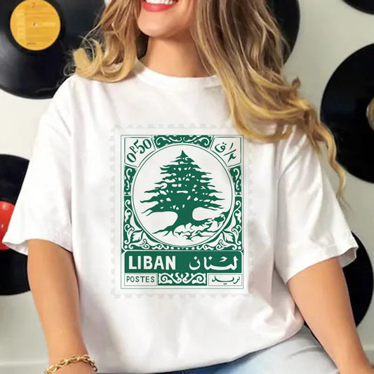 Lebanon tshirt women Y2K graphic pattern t shirt female anime clothes