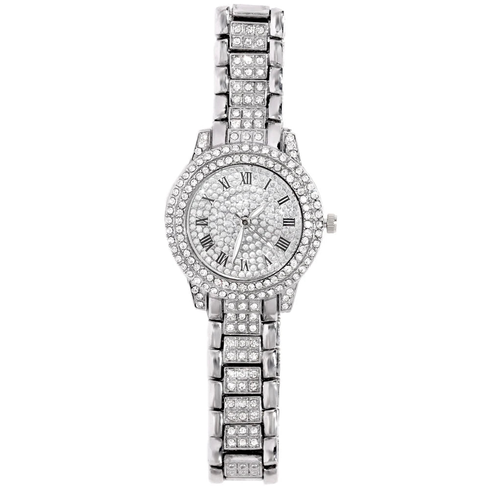 Montres à la mode entièrement glacées pour hommes et femmes, montre carrée en acier inoxydable, strass de luxe, montre à quartz carrée, cadeau de fête Hip Hop