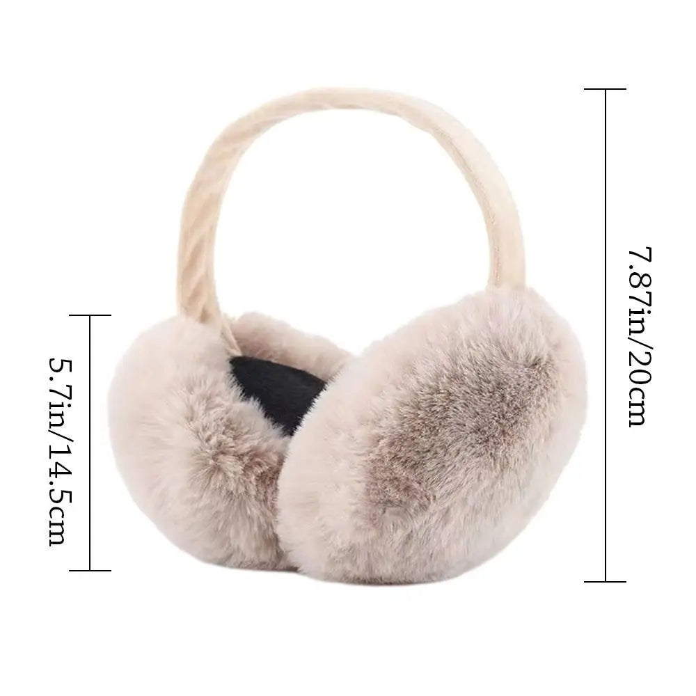 Fashion Winter Foldable Warm Ear Muffs Fluffy Cosy Thicken Warm Plush Earmuffs Soft Casual Ear Protection Ear Muffs