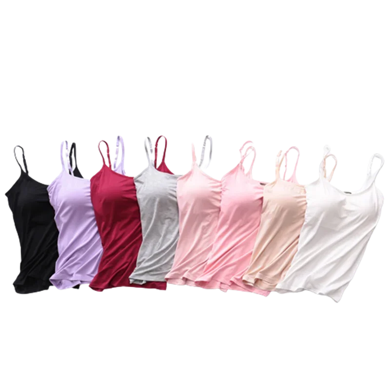 Débardeur sexy pour femme, caraco avec coussinet de poitrine, soutien-gorge bustier, bralette, haut de couleur unie, soutien-gorge intégré, caraco rembourré, débardeurs pour dames