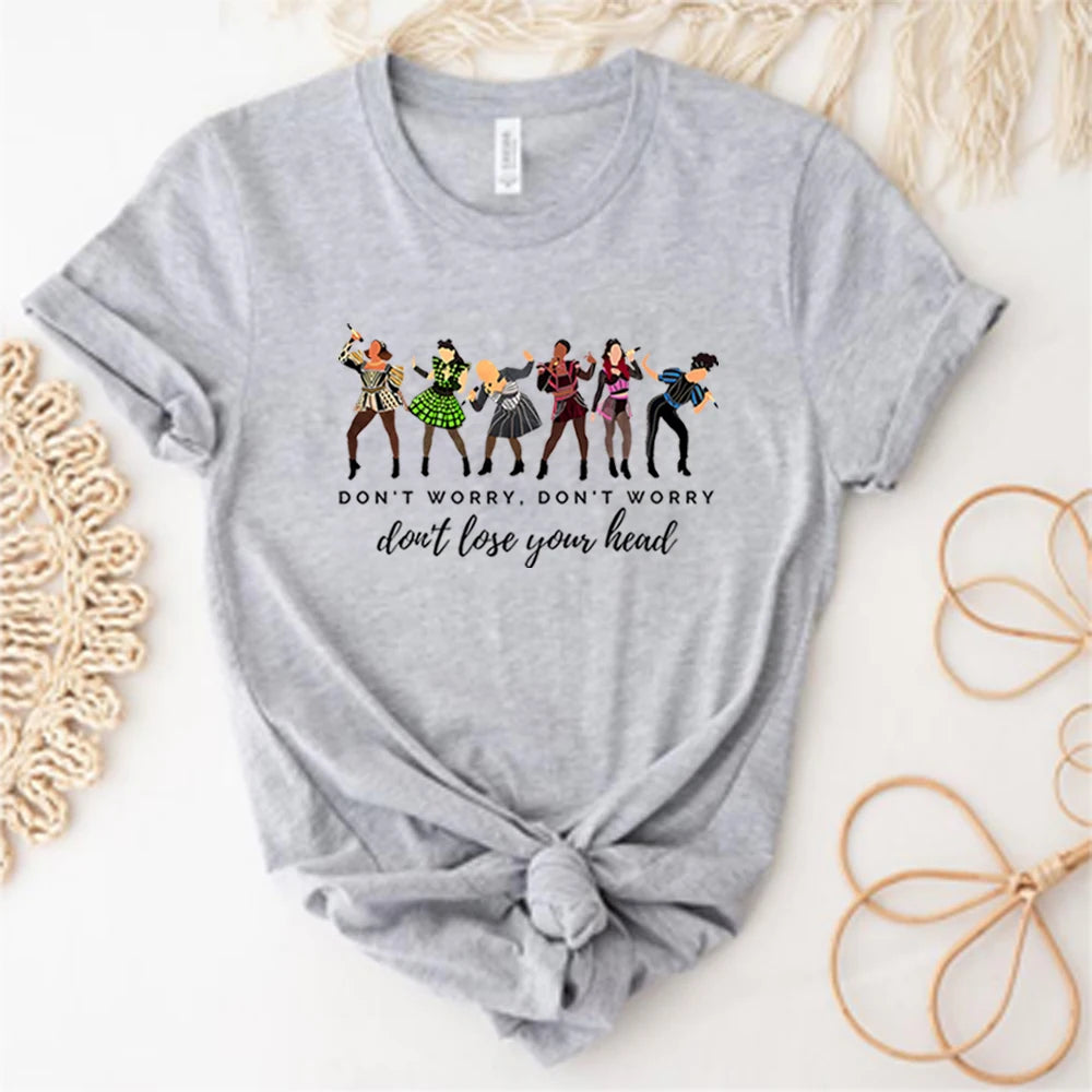 Six The Musical Lyrics T-Shirt Retro One of A Kind Shirt No Category Tshirt Six Musical Tee Unisex Short Sleeves Tops