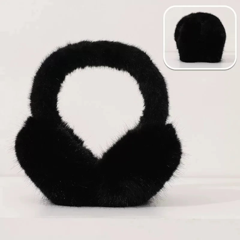 Blue Furs Faux Mink Earmuffs Women's Winter Plush Ear Warm Cycling Skiing Cold Earmuffs Earbags Sweet Girl All-match Commuting