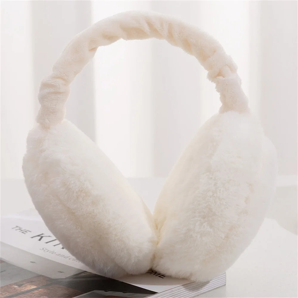 Winter Warm Plush Earmuffs for Women Girls Children Riding Ski Ear Protection Cartoon Cute Cat's Ears Fur Soft Cashmere Earflaps