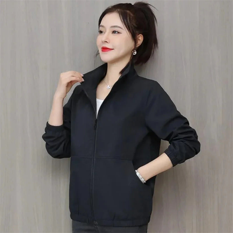 2024 New Summer Jacket Women Sun Protection Clothing Fashion Casual Zipper Thin Casual Loose Casual Loose Windbreaker Coat