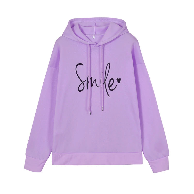 Fashion Trend Pullover Simple Round Neck Shirt Long-sleeved Lettered Loose Sweater