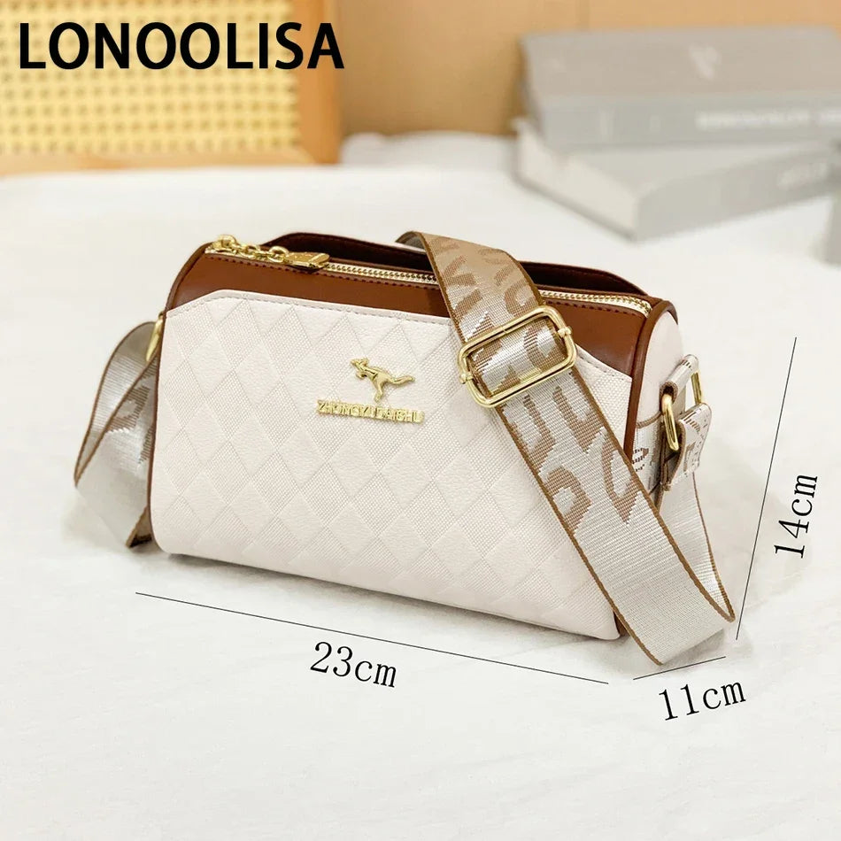 Luxury High Quality Women Messenger Bag Famous Designer Lady Shoulder Bags Fashionable Checkered Trendy Crossbody Sac A Main