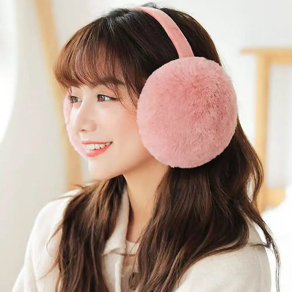 Fashion Winter Foldable Warm Ear Muffs Fluffy Cosy Thicken Warm Plush Earmuffs Soft Casual Ear Protection Ear Muffs