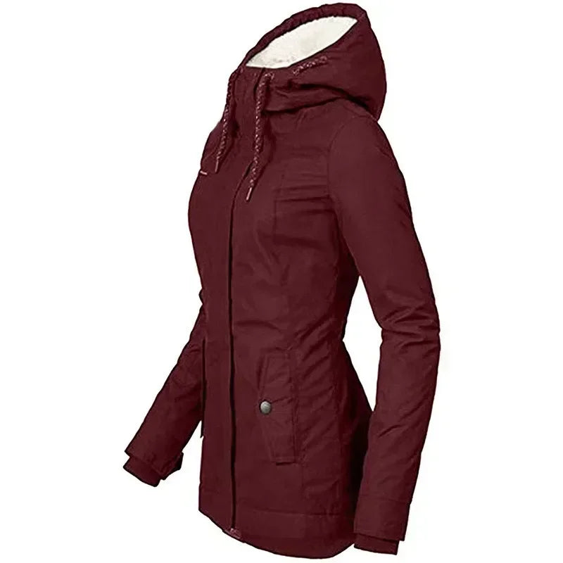 Personnalisé Nouvelle Hiver Femmes Chaud Parkas À Capuche Épais Manteaux En Peluche Femme Mi-Long Coton Veste Manteau Chaud Vêtements D'extérieur