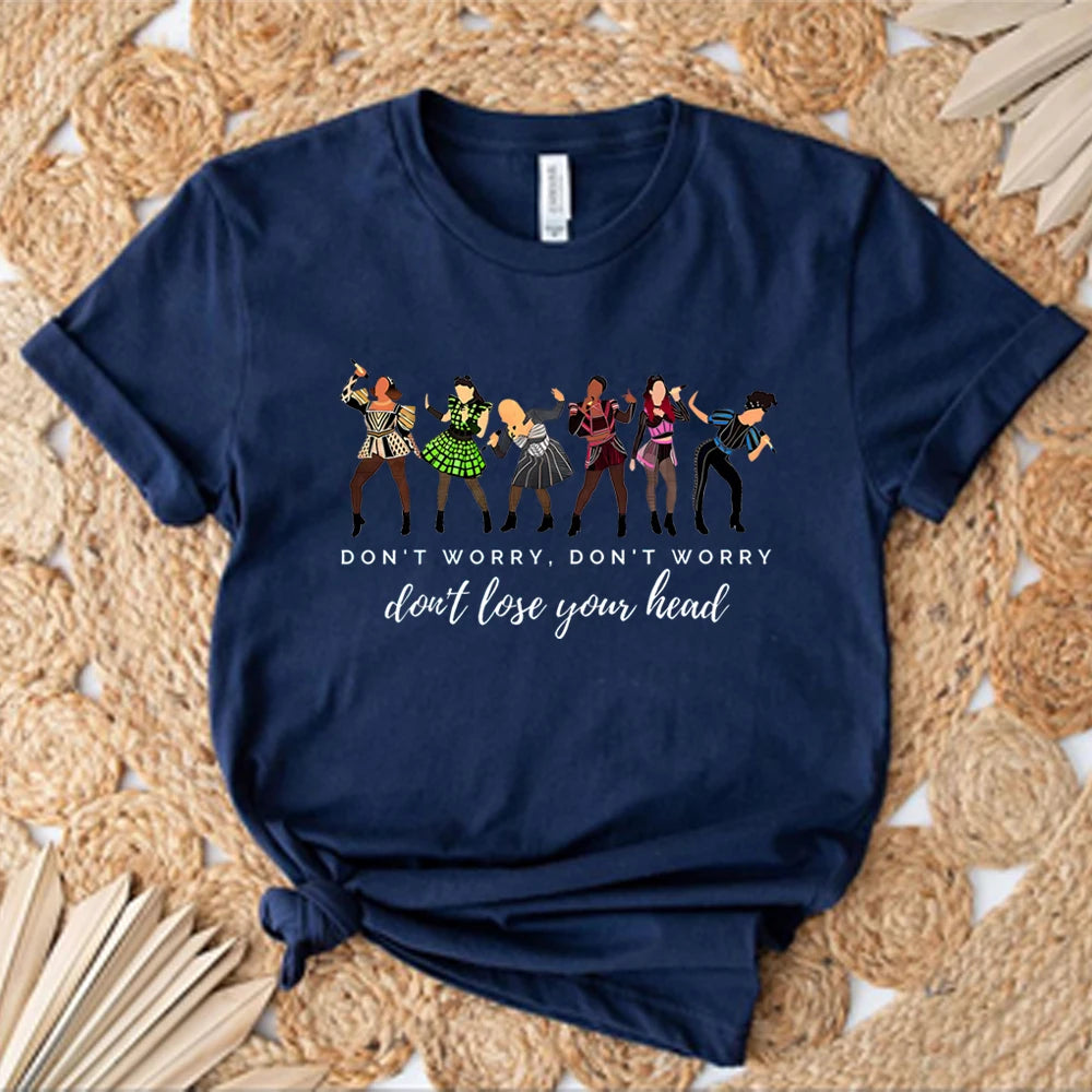 Six The Musical Lyrics T-Shirt Retro One of A Kind Shirt No Category Tshirt Six Musical Tee Unisex Short Sleeves Tops