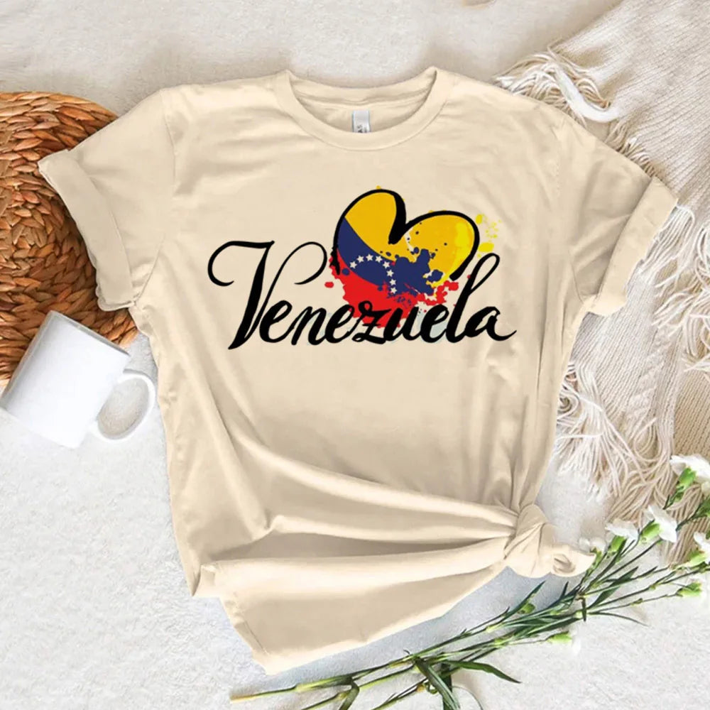 Venezuela tshirt women harajuku Japanese manga t shirt girl y2k funny manga clothing