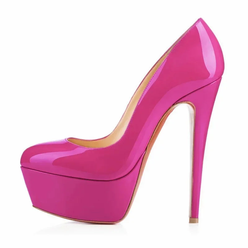 Sexy 14cm Platform Round Toe Men Pumps Extremely High Heels Shoes Stiletto Nighclub Unisex Customize Color Shoes Crossdresser