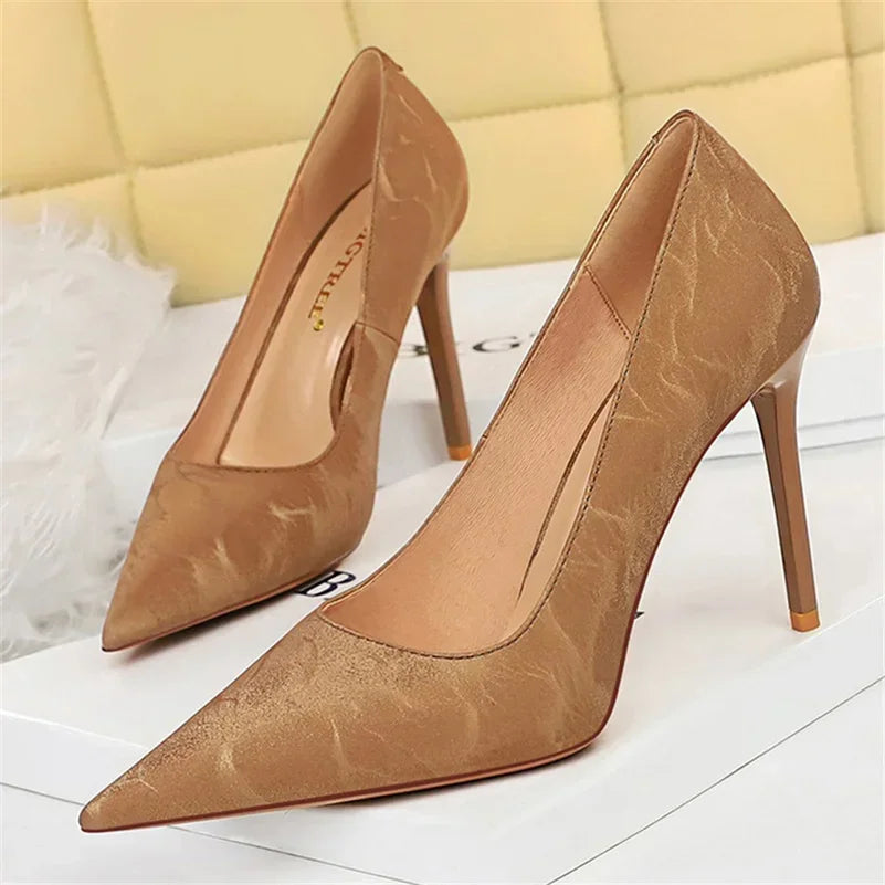 Size 34-43 Women 10.5cm High Heels Pumps Wedding Bridal Sexy Nightclub Stiletto Heels Lady Escarpins Office Party Plus Shoes