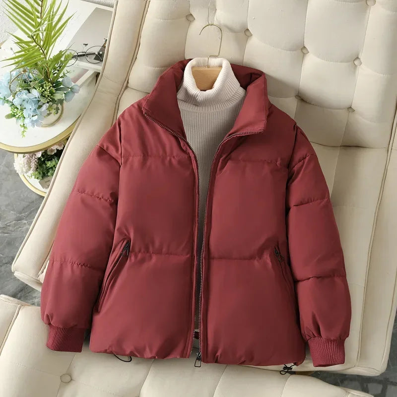 Parkas Femmes Manteau Veste Automne Hiver Garder Au Chaud Doudoune Col Montant Harajuku Vêtements D'extérieur Lâche Gilet Rembourré Coréen Automne 2025