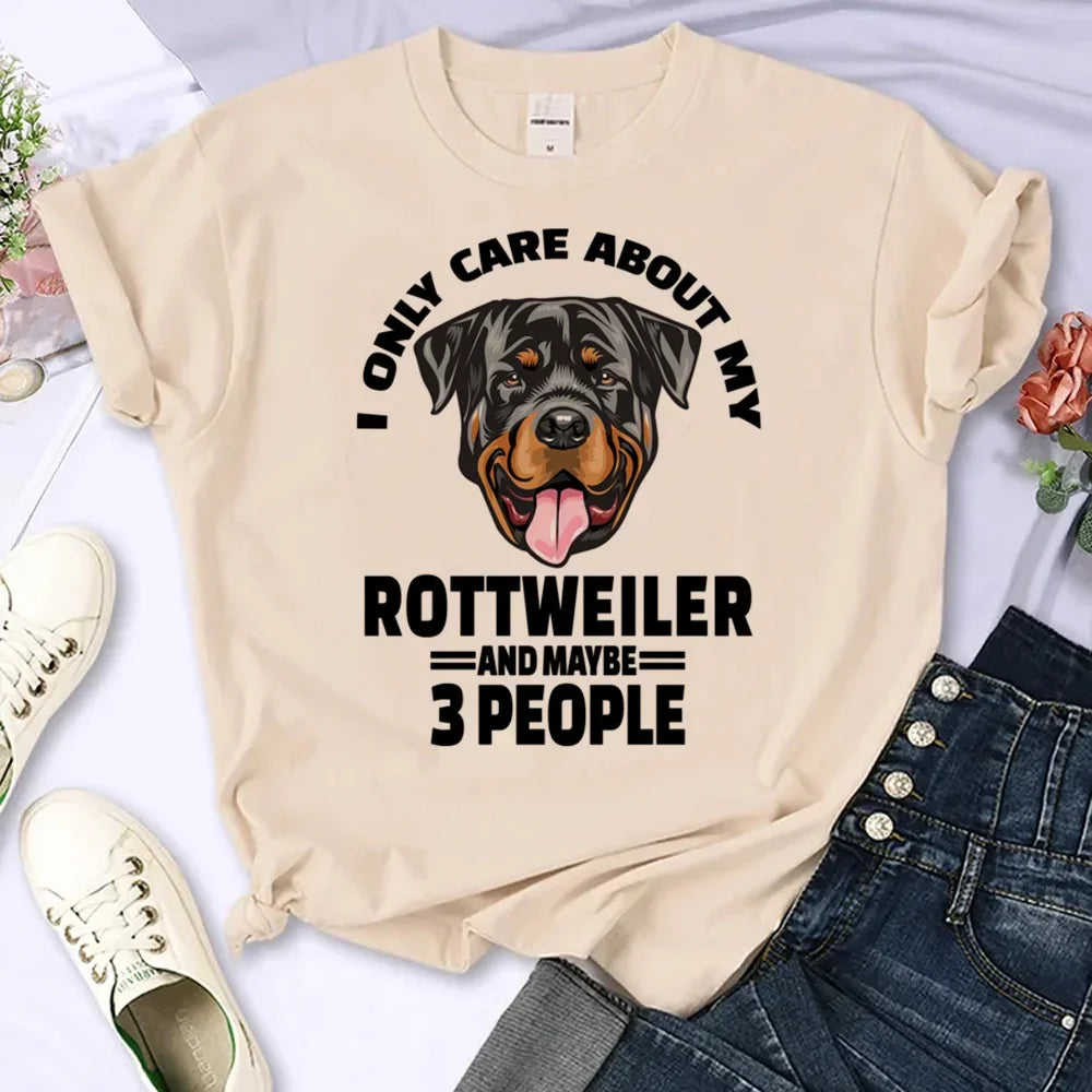 rottweiler t-shirts women designer comic harajuku Tee girl graphic harajuku clothes