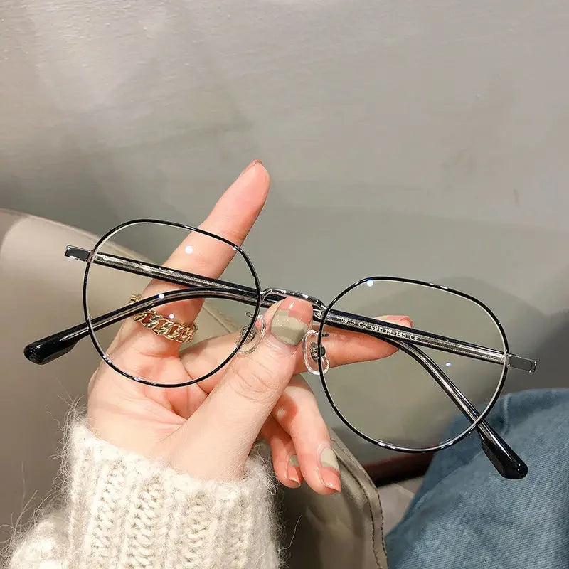 New Trend Irregular  Frame Myopia Glasses Luxury Design Men Women Clear Lens Eyewear Retro Anti-blue Light Near Sight Eyewear