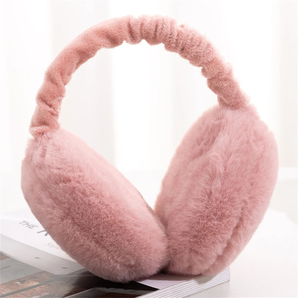 Winter Warm Plush Earmuffs for Women Girls Children Riding Ski Ear Protection Cartoon Cute Cat's Ears Fur Soft Cashmere Earflaps