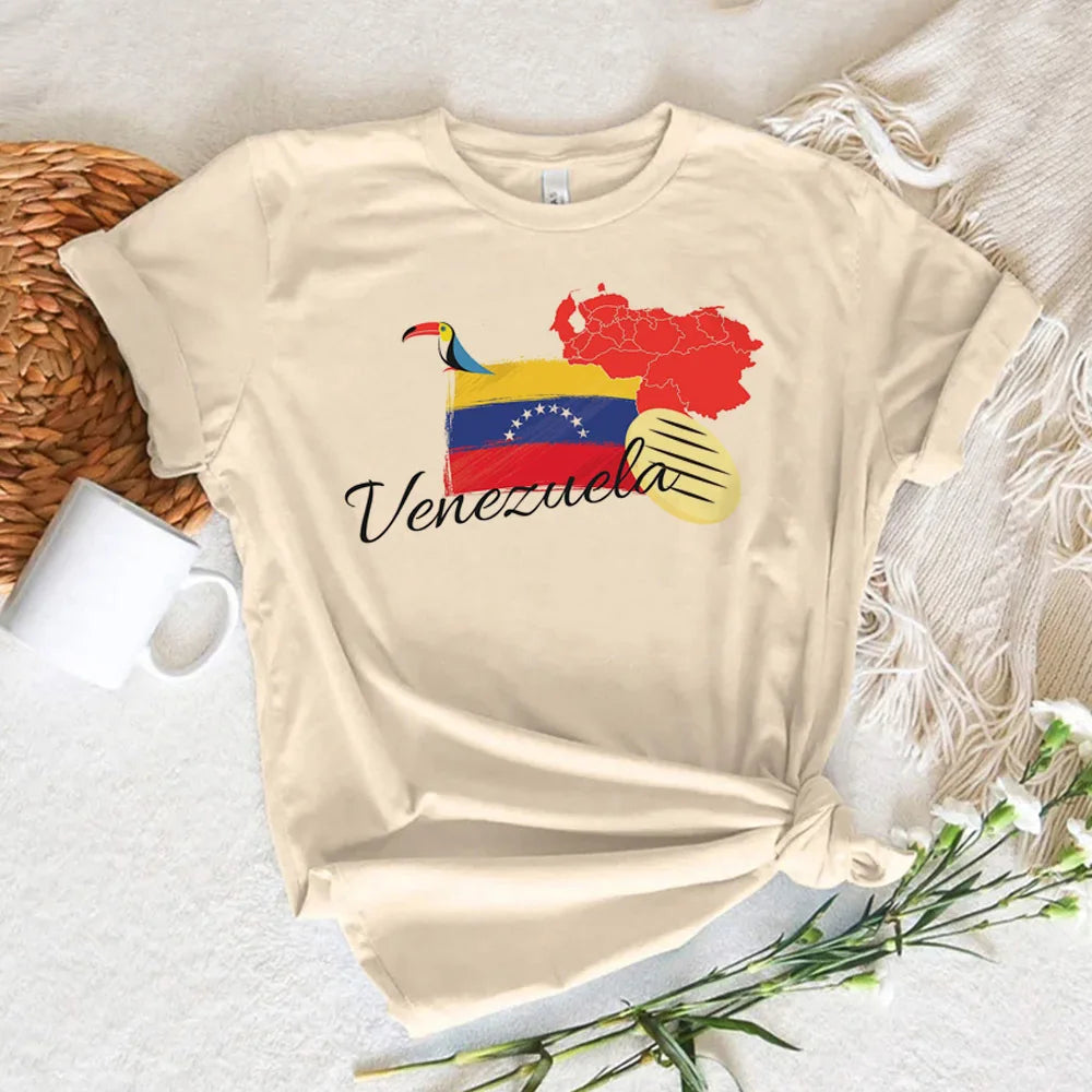 Venezuela tshirt women harajuku Japanese manga t shirt girl y2k funny manga clothing