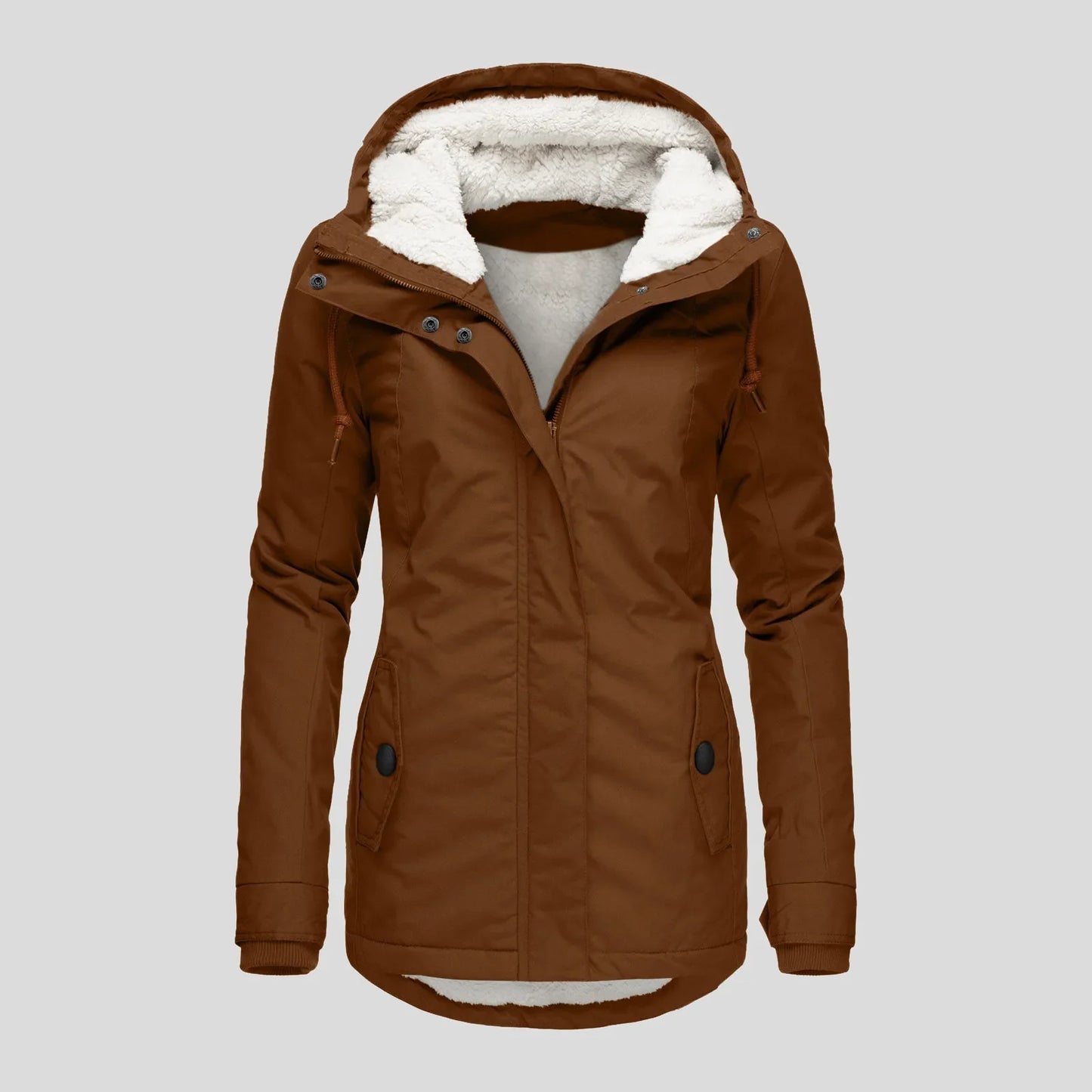 Personnalisé Nouvelle Hiver Femmes Chaud Parkas À Capuche Épais Manteaux En Peluche Femme Mi-Long Coton Veste Manteau Chaud Vêtements D'extérieur