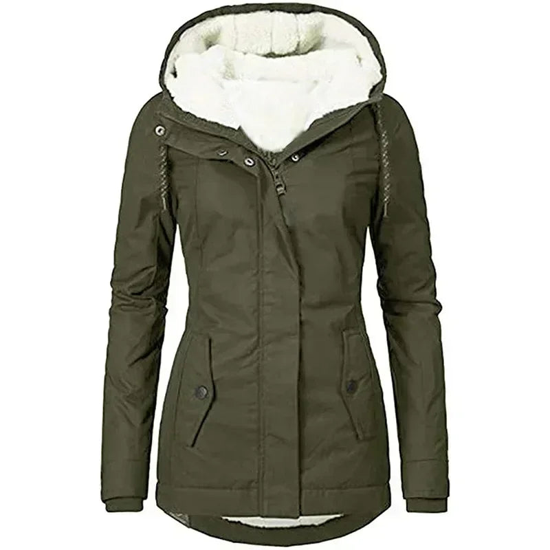 Personnalisé Nouvelle Hiver Femmes Chaud Parkas À Capuche Épais Manteaux En Peluche Femme Mi-Long Coton Veste Manteau Chaud Vêtements D'extérieur