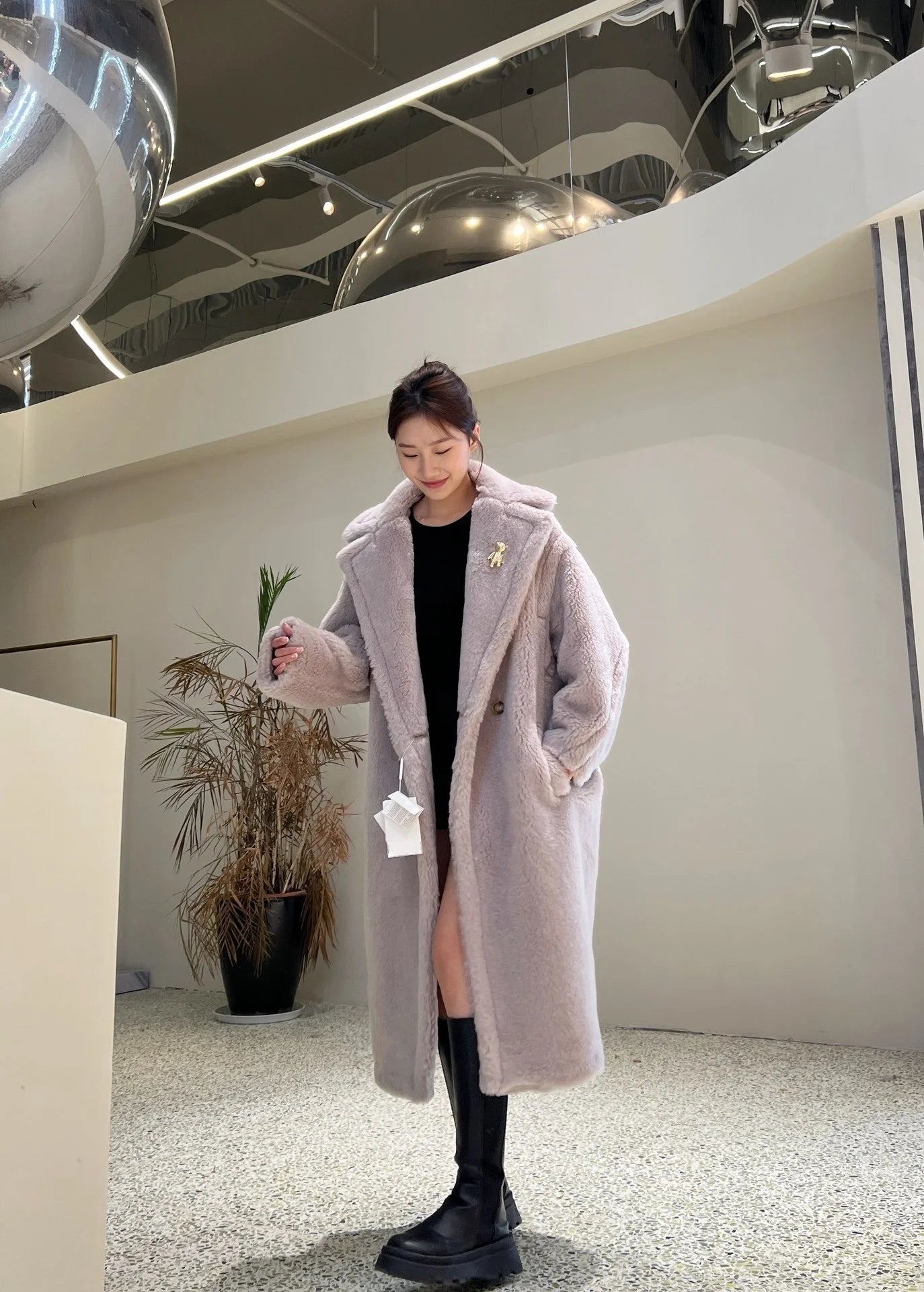 Teddy Bear Coat Women Winter Alpaca Loose Warm Coat Camel Wool Coat Female Classic Casual Lapel Milk White Oversized Loose Coat