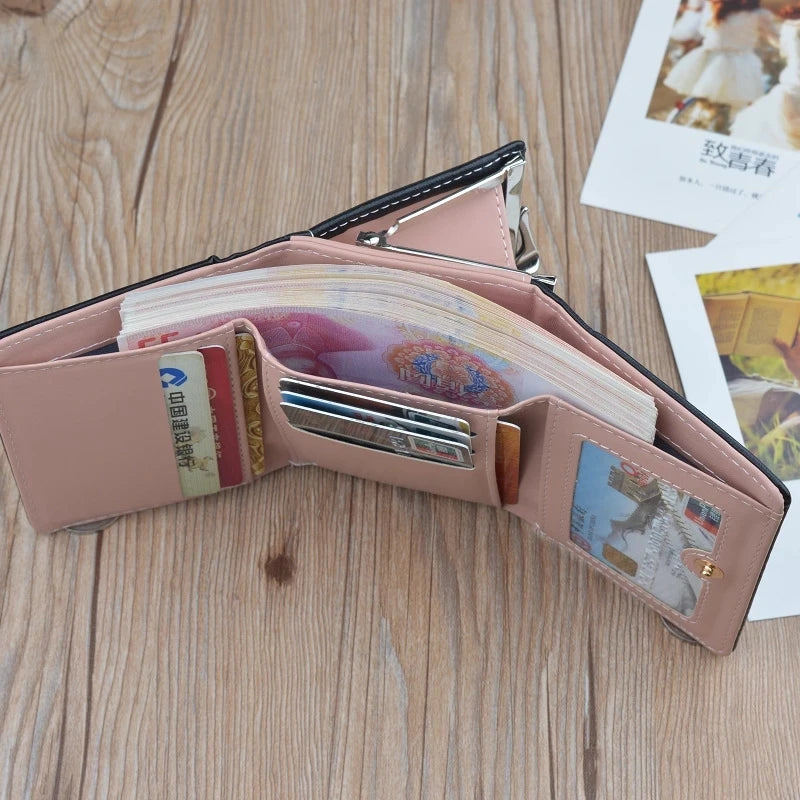 Small Women Wallet Short Women's Wallet Card Holder Girls Mini Woman Fashion Lady Coin Purse for Female Clutch Bag