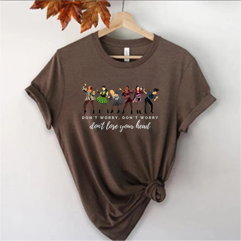 Six The Musical Lyrics T-Shirt Retro One of A Kind Shirt No Category Tshirt Six Musical Tee Unisex Short Sleeves Tops