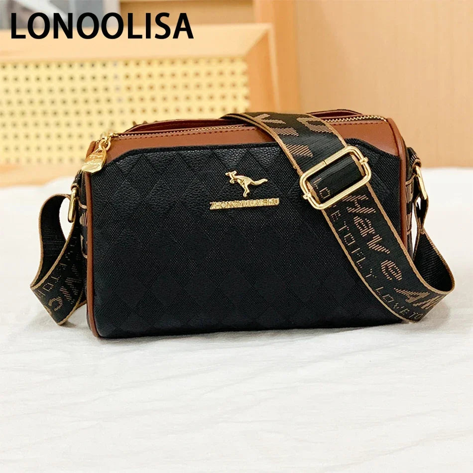 Luxury High Quality Women Messenger Bag Famous Designer Lady Shoulder Bags Fashionable Checkered Trendy Crossbody Sac A Main