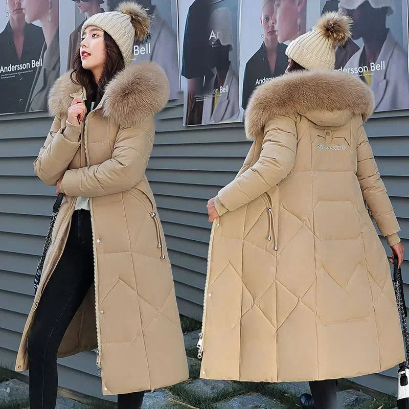 Nouveau Manteau De Neige Parkas Veste D'hiver Femmes À Capuche Col De Fourrure Parka Épais Chaud Femmes Vestes Étudiant Manteaux Femmes Vêtements